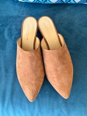 Jenni Kayne Tan Suede Pointed Toe Mules